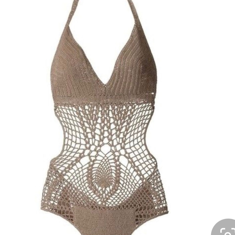 BCBG Maxazria Khaki Monokini Swim Suit